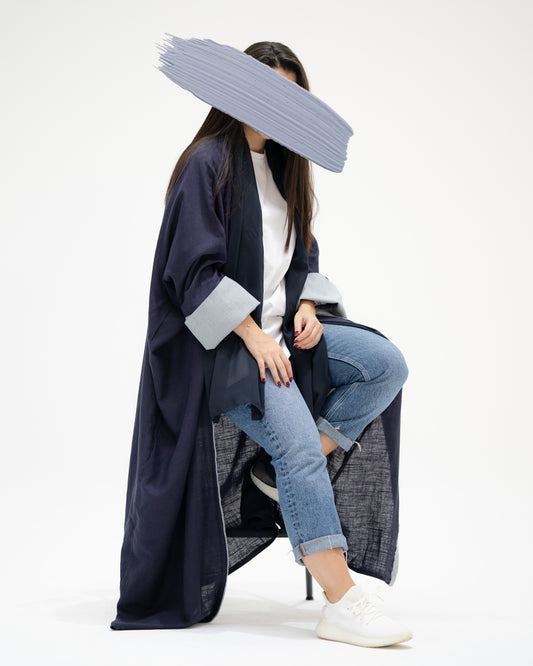 Navy Blue with Light Blue | B11