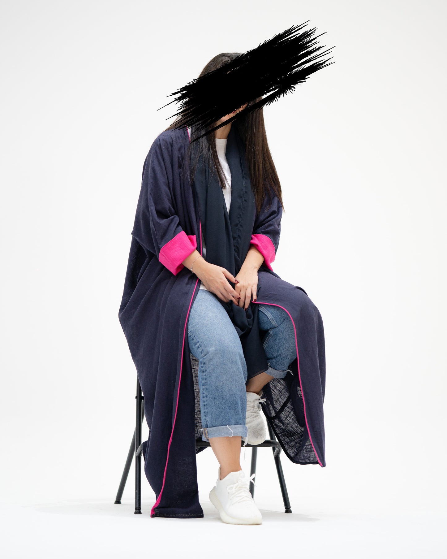 Navy Blue with Pink | B06